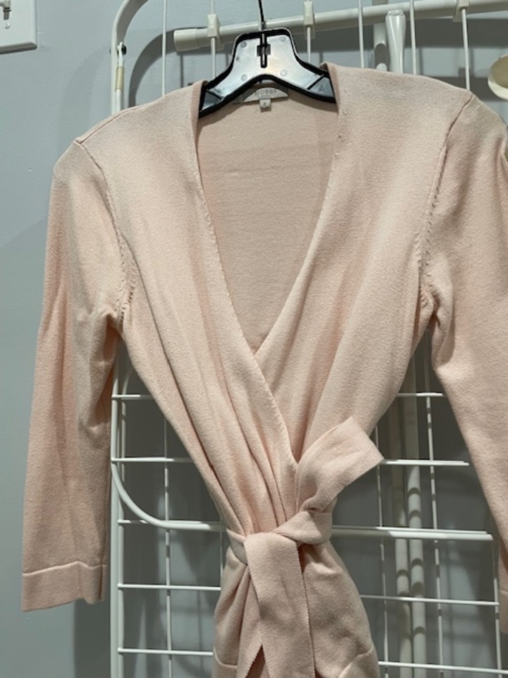 Hobbs Blush Pink Wrap Sweater